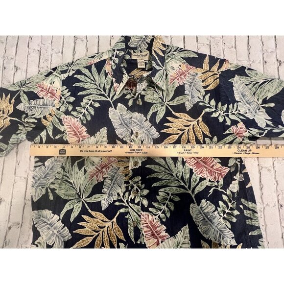 COOKE STREET Honolulu Button Up Shirt Men Size XL Blue Short Sleeve Hawaiian - Picture 4 of 6